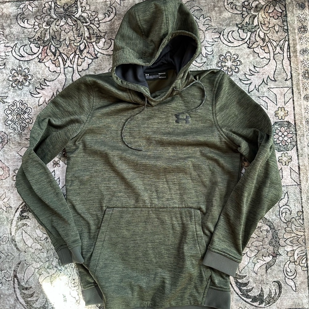 Under Armour Men's Green dri-fit Hoodie Olive army green